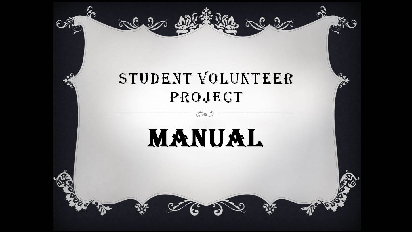 Student Volunteer Manual (PDF)